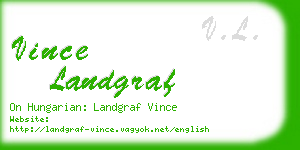 vince landgraf business card